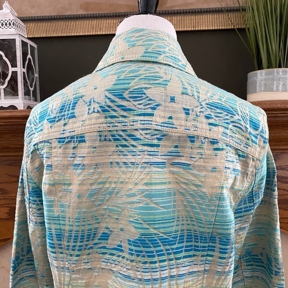 Caribbean Joe Floral Tropical Jacket Sz. M - Picture 8 of 14